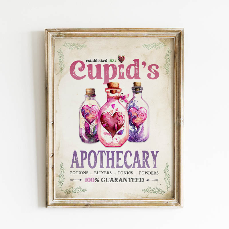 This Romantic Free Printable Valentine's Day Apothecary Sign will add tons of charm and romance to your space!