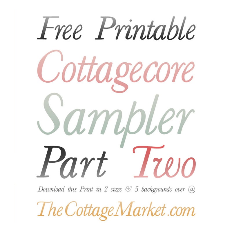 This  Fresh and Fun Cottagcore Sampler Part Two could be just what you need to give your space a breath of Spring!