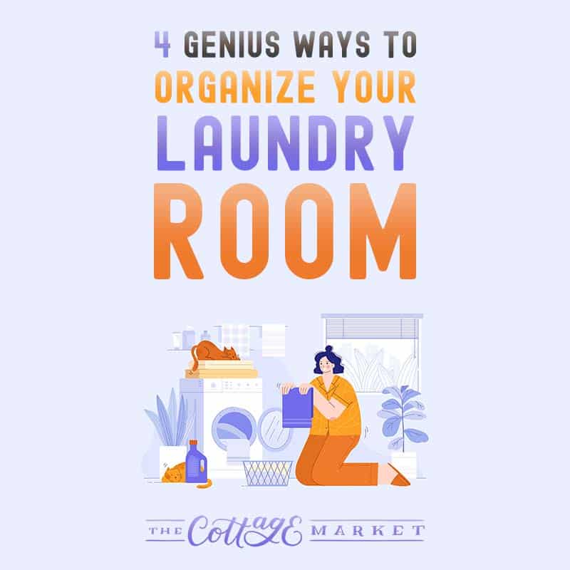 The 4 Genius Ways o Organize Your Laundry Room are going to come in handy when you give it a little organizational makeover!
