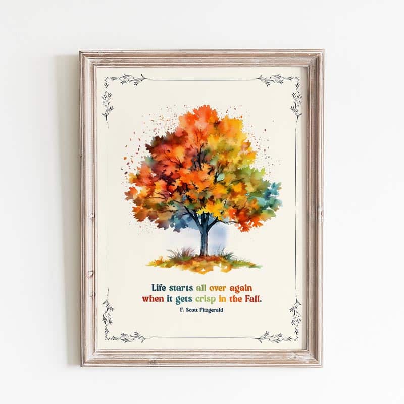 This set of Free Printable Autumn Quote is going to bring a touch of enchantment to your space!