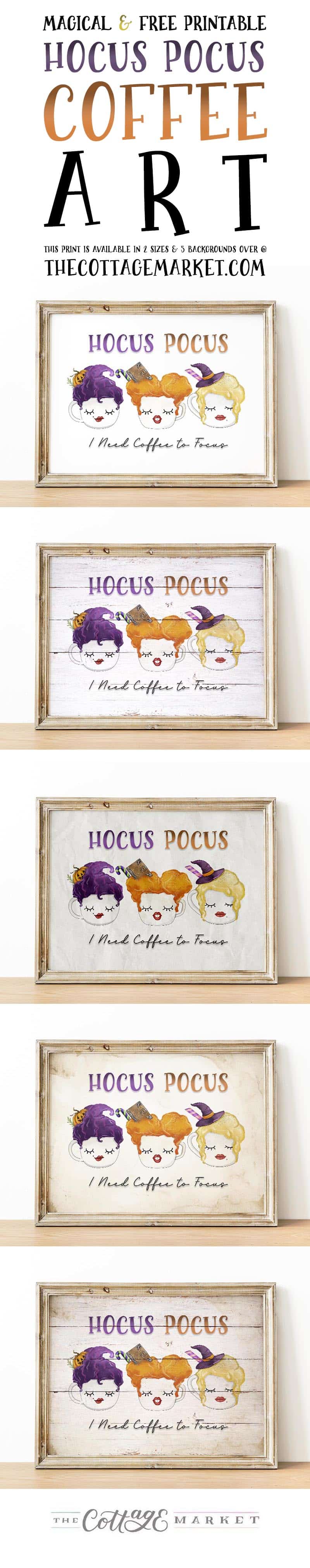 Introducing our magical and free printable Hocus Pocus Coffee Art, a bewitching fusion of two passions that will ignite your creativity