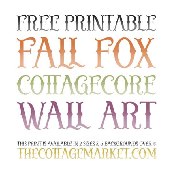 Embrace fall's warmth with our Free Printable Fall Fox Wall Art. Cozy dreams meet autumn leaves in this charming design.