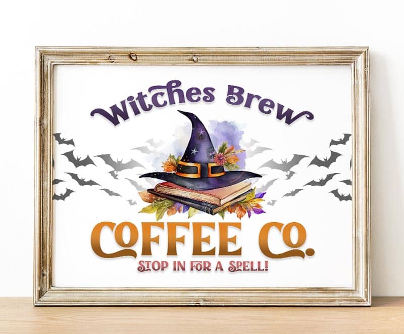 Elevate your coffee nook with our Free Printable Witches Brew Coffee Co. Sign. Customize sizes & backgrounds for enchanting vibes!

