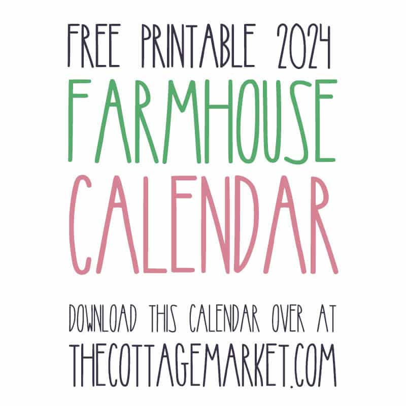 Free Printable Calendars Collection | The Cottage Market
