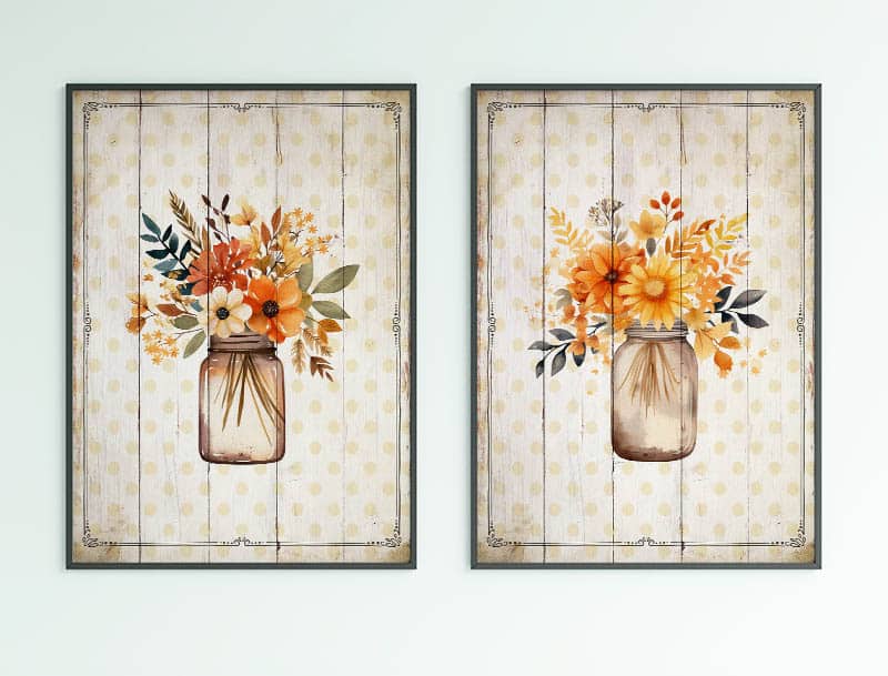 Elevate your autumn decor with our Free Printable Autumn Mason Jar Wall Art – a rustic touch of fall.
