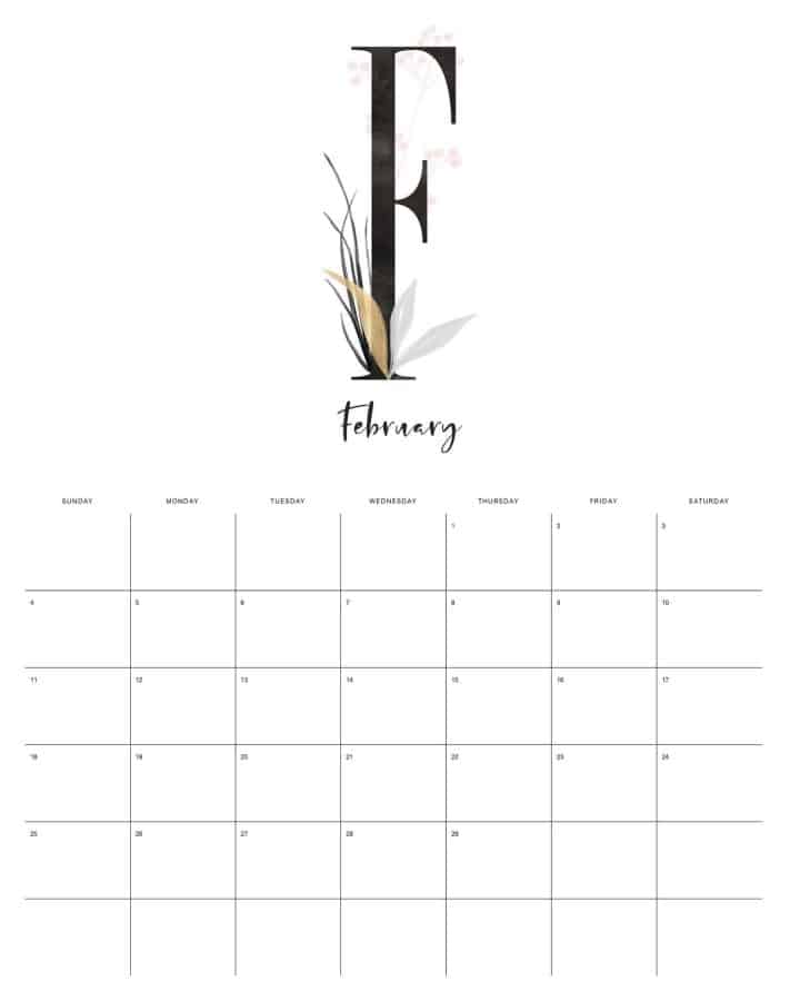 Elevate 2024 with our Elegant Monogram Calendar – minimalist style with a touch of sophistication for a stylish year.