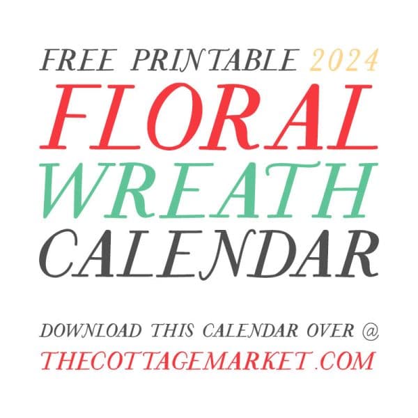 Elevate your space with our Free Printable 2024 Floral Wreath Calendar. Beautiful, functional, and easy to print month by month. Get organized in style!