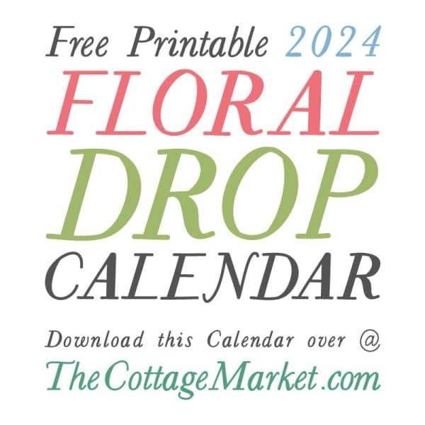 Get organized in 2024 with our Free Printable 2024 Floral Drop Calendar, adding floral elegance to your year.