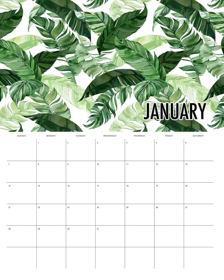 Elevate your year with our Free Printable 2024 Modern Leaves Calendar – free, stylish, and printable. Get organized beautifully!