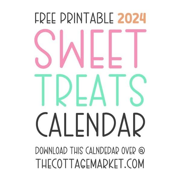 Savor 2024 with our Free Printable 2024 Sweet Treats Calendar – a delightful blend of organization and mouthwatering dessert art. Download now!
