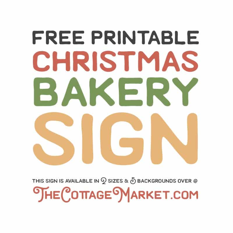 Deck the halls with our Free Printable Christmas Bakery Sign! Download now for holiday charm. 🎄